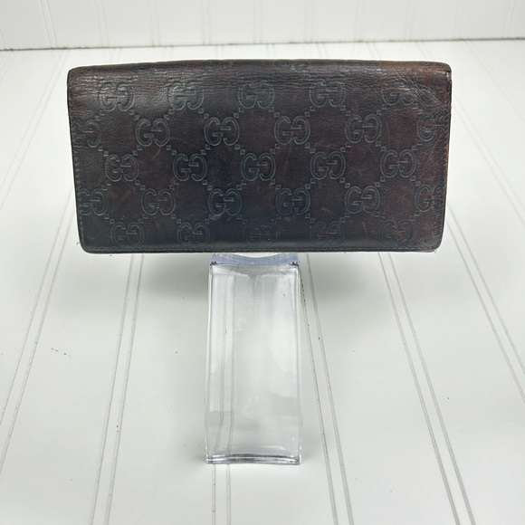 Gucci Brown Bi-Fold Leather Wallet Unisex - Picture 5 of 15